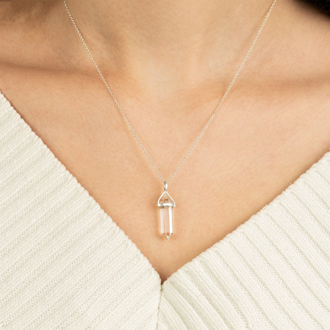 Soul Kristallspitze Bergkristall Charm Silber - Spirit of Liebs