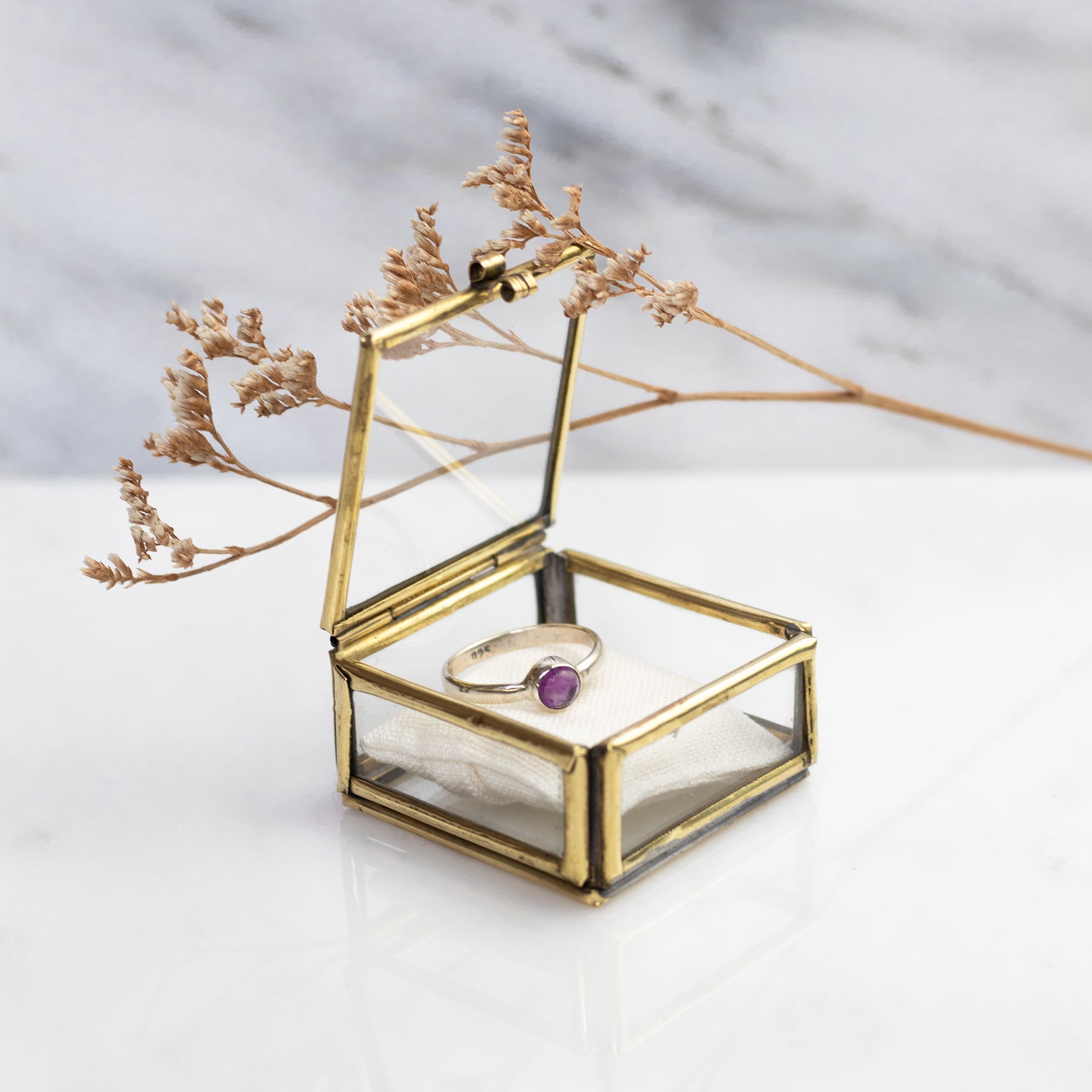Una Amethyst Ring Silber - Spirit of Liebs