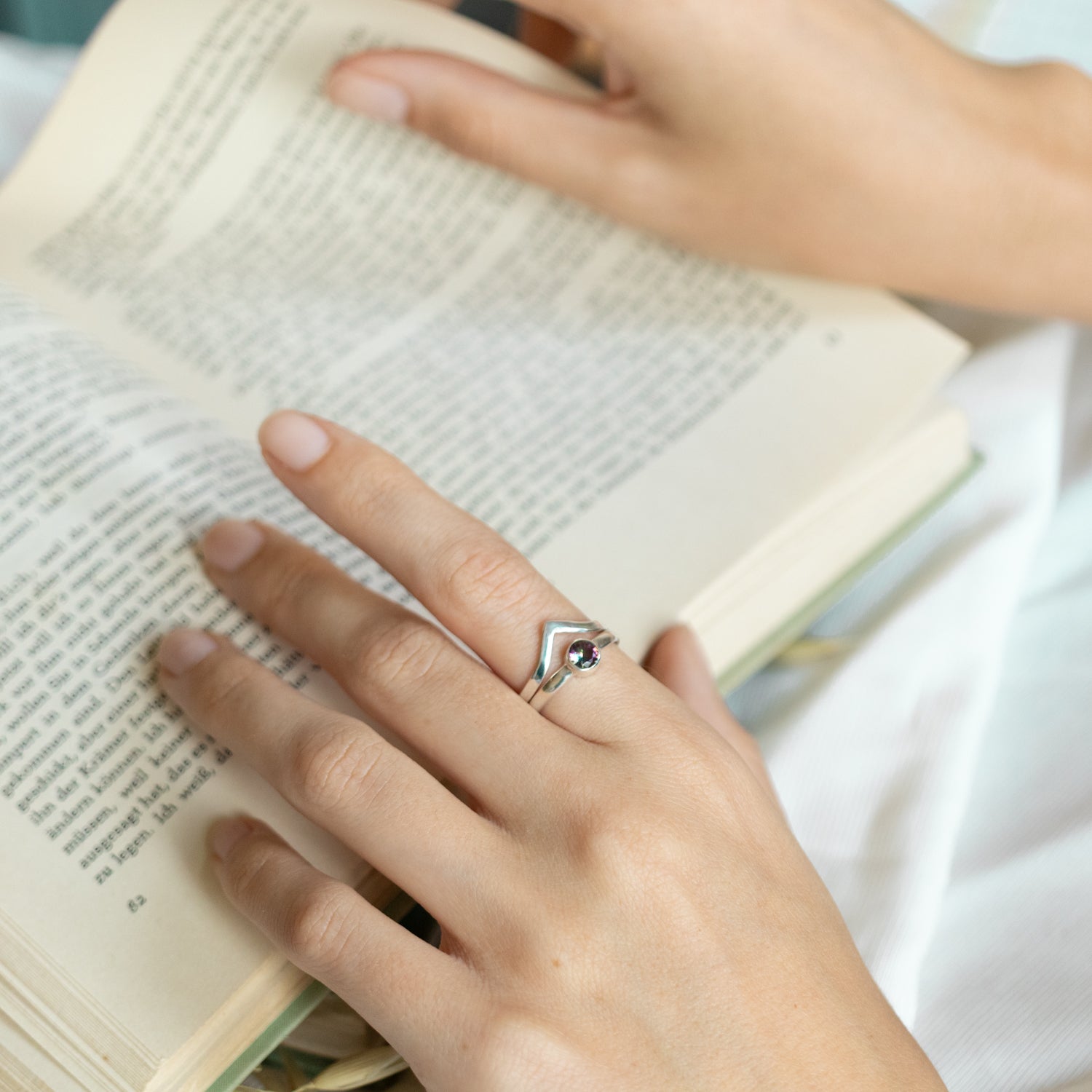 Una Aura-Quarz Ring Silber - Spirit of Liebs