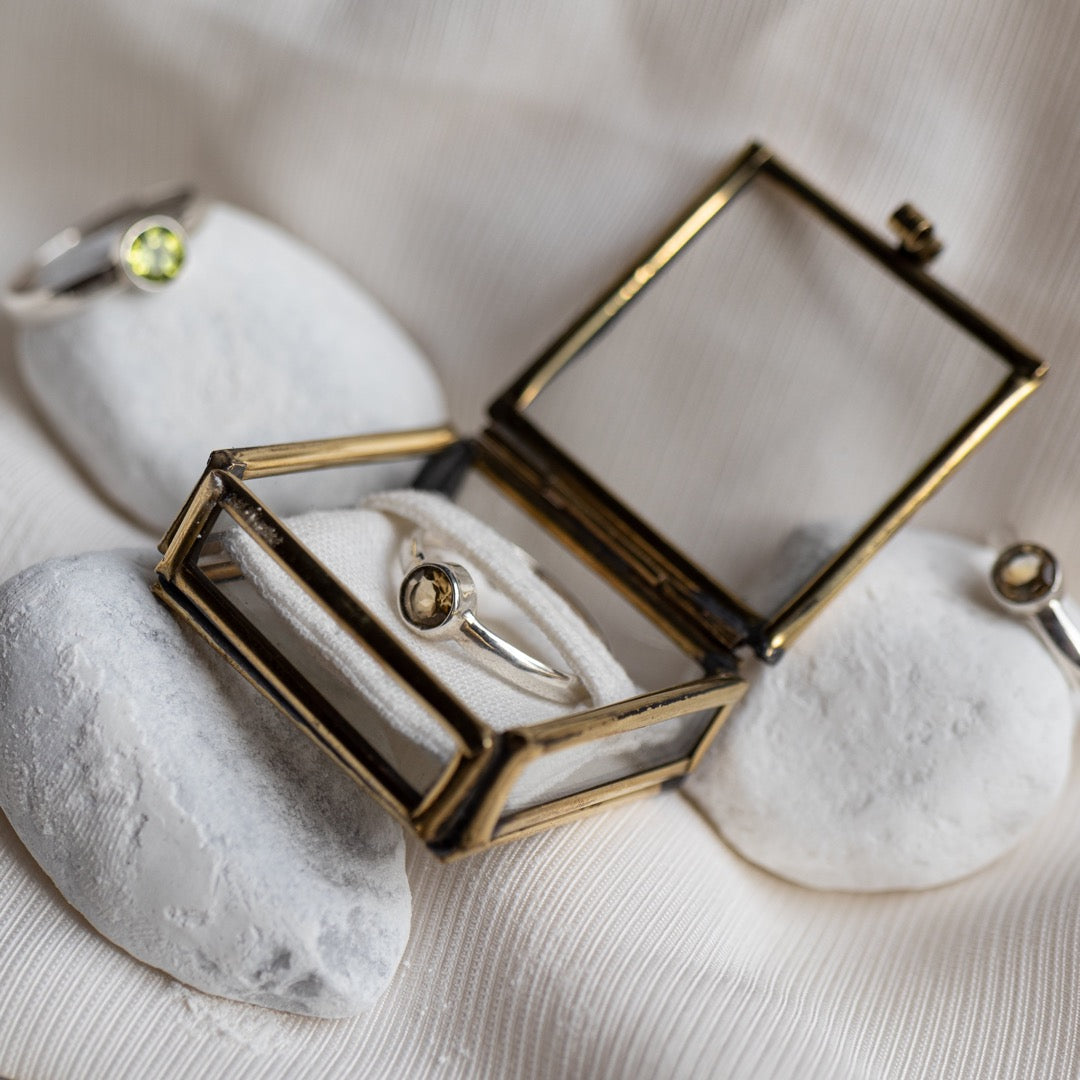 Una Citrin Ring Silber - Spirit of Liebs