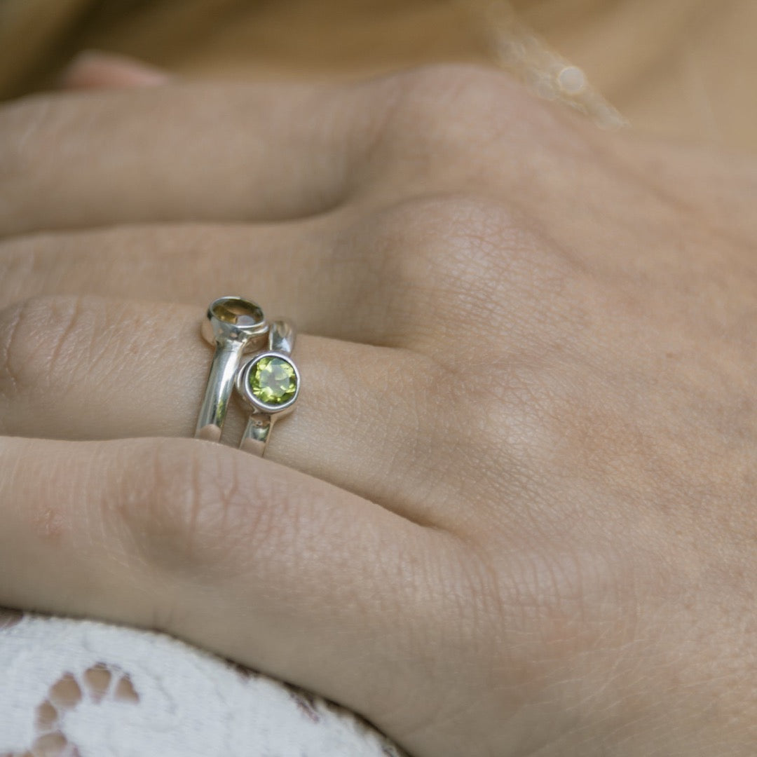 Una Citrin Ring Silber - Spirit of Liebs