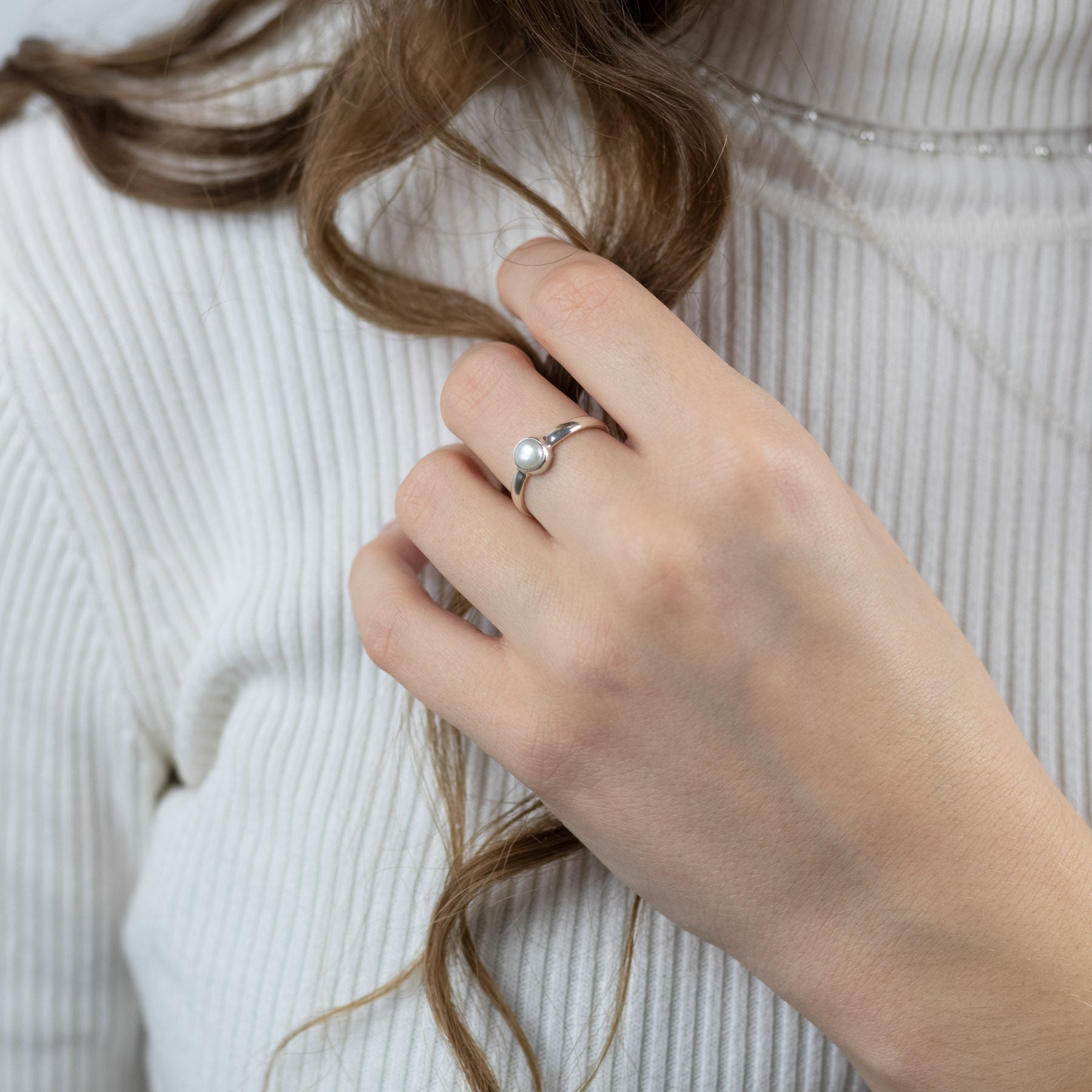 Una Perle Ring Silber - Spirit of Liebs