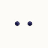 Una Lapislazuli Ohrstecker Silber