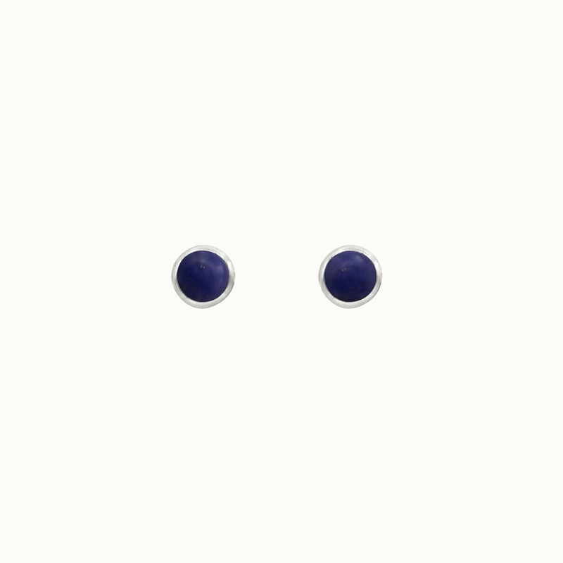 Una Lapislazuli Ohrstecker Silber